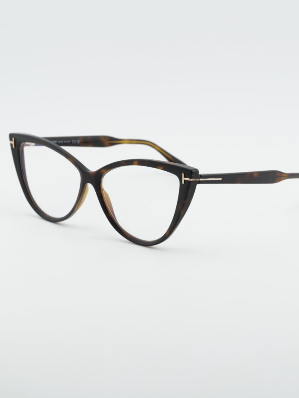 Tom Ford FT5843-B 052 Eyeglasses Dark Havana 56mm Cat Eye Frame